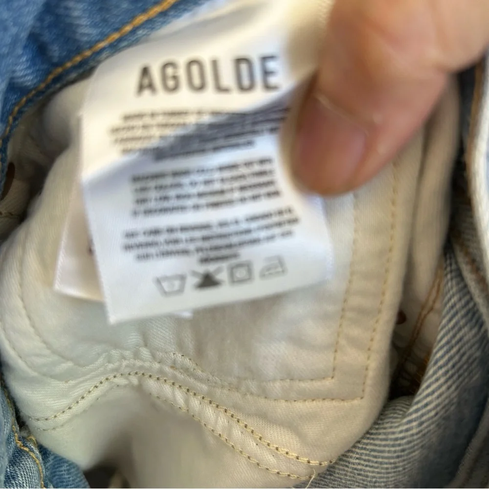 AGOLDE Parker Vintage Cutoff organic denim shorts size 29 high rise